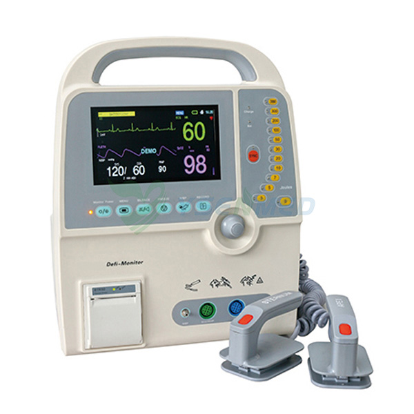 Monitor de desfibrilador bifásico de primeros auxilios Equipos de hospital médico YS-8000C